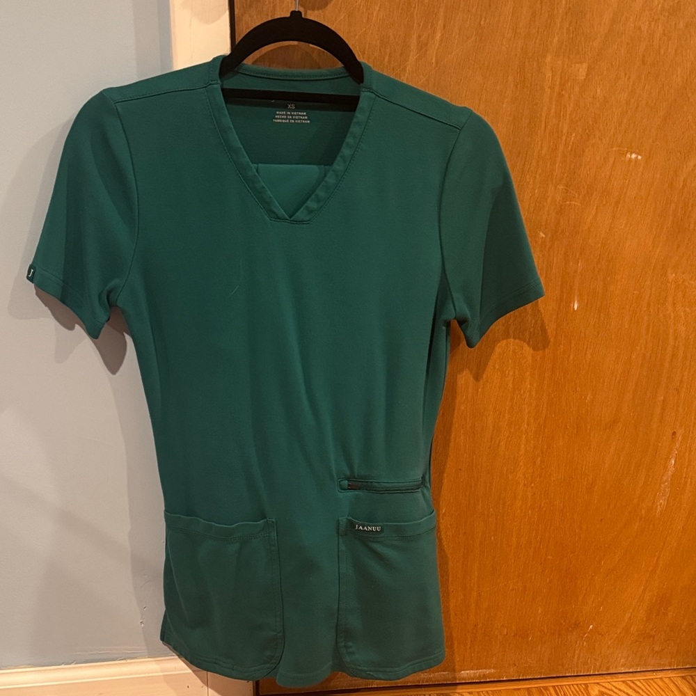 Jaanuu Teal V-Neck Scrub Set
